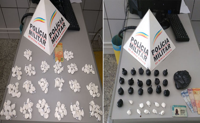 Traficante é preso com 200 porções de cocaína prontas para a venda