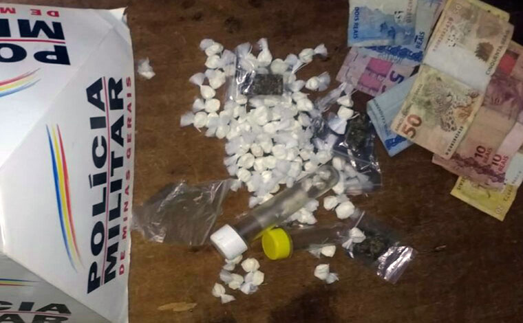 Jovem é preso e menor apreendido por tráfico de drogas no Nova Cidade