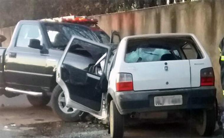 Foto: Arquivo/ Via WhatsApp - Em setembro de 2017, dois jovens morreram em acidente provocado por motorista embriagado, numa rodovia entre Sete Lagoas e InhaÃºma