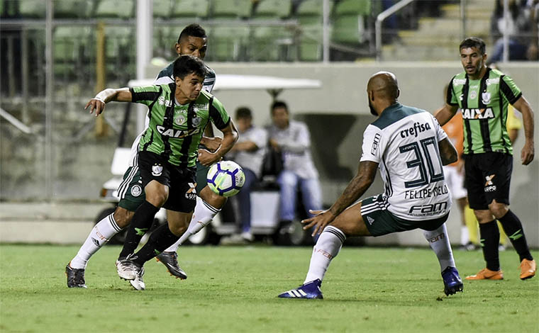 América perde para o Palmeiras em casa e sai em desvantagem na Copa do Brasil