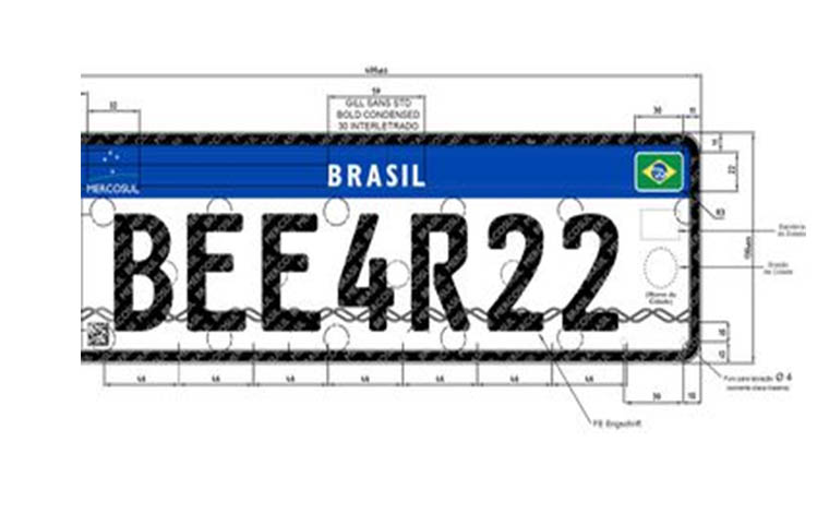 Padrão Mercosul será implantado nas placas de veículos até dezembro