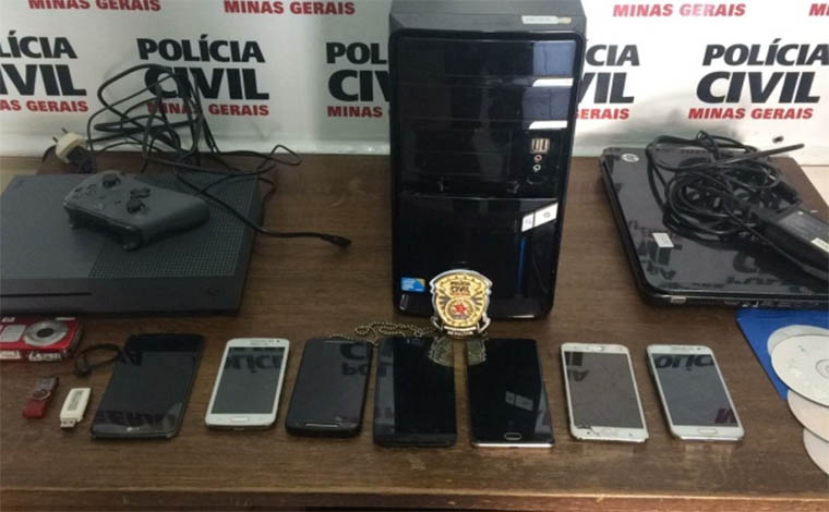 Foto: Principal alvo da operaÃ§Ã£o foi preso em UberlÃ¢ndia, com cerca de 750 mil arquivos que passarÃ£o por perÃ­cia