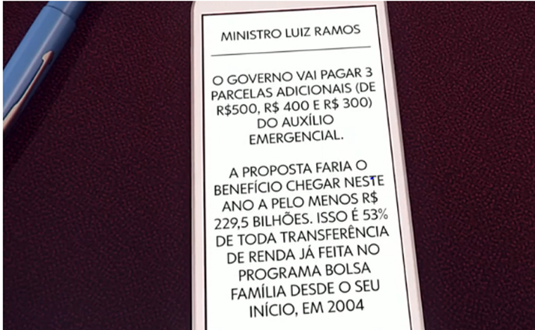  Ministro anuncia mais três parcelas do auxílio emergencial, mas volta atrás e apaga postagem