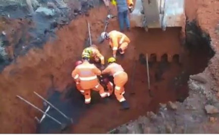Trabalhador fica soterrado durante obra em uma empresa de Sete Lagoas