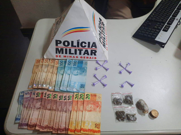 Suspeito de tráfico de drogas é preso pela Polícia Militar em Matozinhos