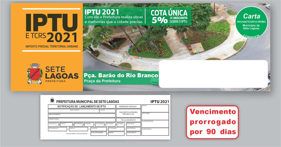 Prefeitura de Sete Lagoas prorroga vencimento do IPTU e outros tributos municipais pelo segundo ano 