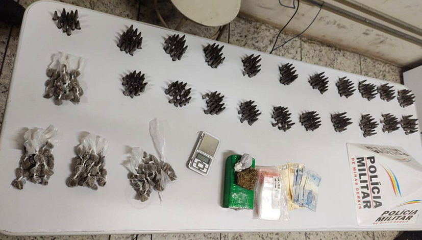 Polícia Militar apreende grande quantidade de drogas em Pedro Leopoldo