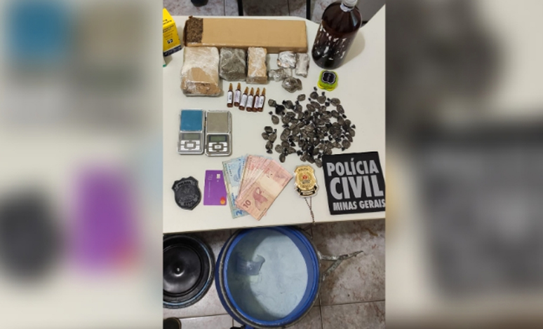 Polícia Civil estoura laboratório de refino e distribuição de drogas em Sete Lagoas