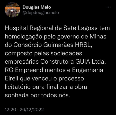 Anuncio feito por Douglas Melo